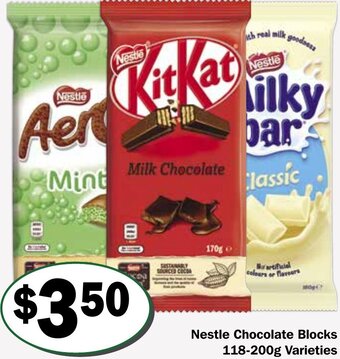 Friendly Grocer Nestle Chocolate Blocks 118-200g offer