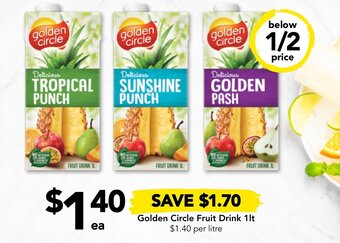 Drakes Golden Circle Fruit Drink 1lt offer