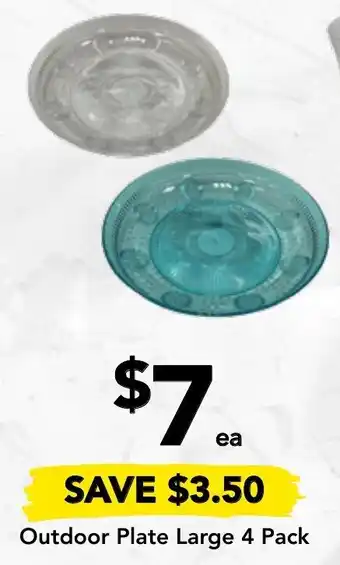 Drakes Outdoor Plate Large 4 Pack offer