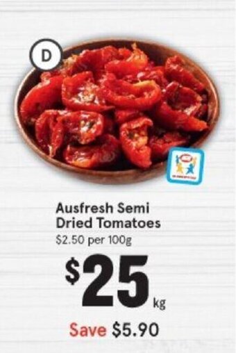 IGA Ausfresh Semi Dried Tomatoes offer