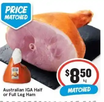 IGA Australian IGA Half or Full Leg Ham offer