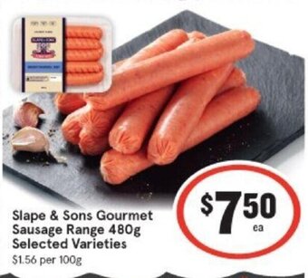 IGA Slape & Sons Gourmet Sausages 480g offer