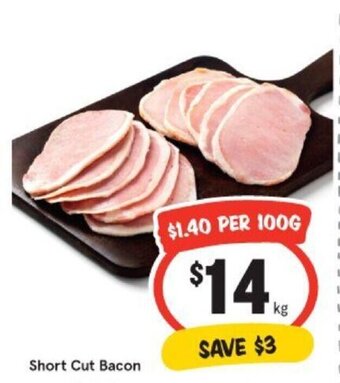 IGA Short Cut Bacon offer