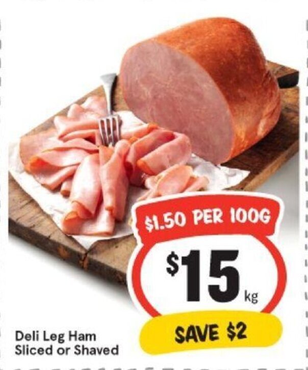 Deli Leg Ham Sliced or Shaved offer at IGA
