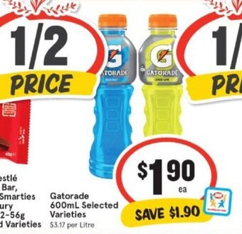 IGA Gatorade 600ml offer