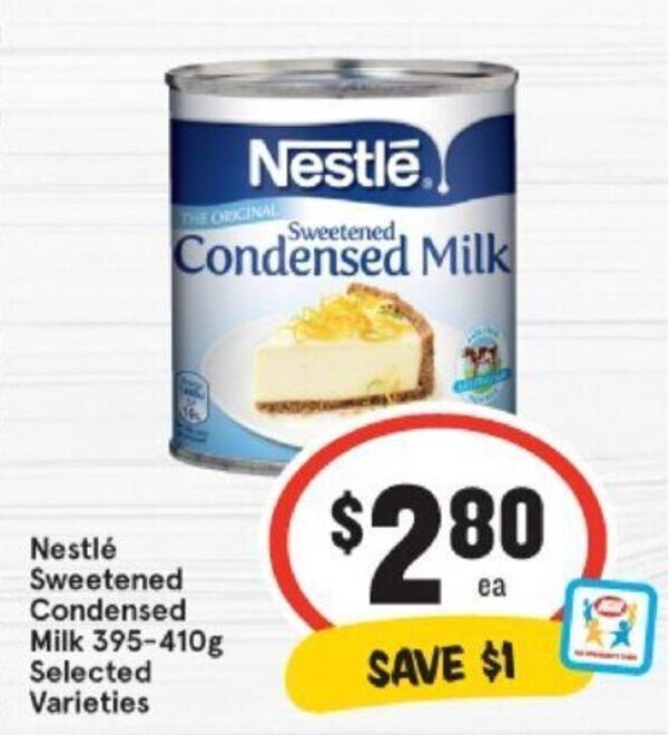 Nestlé Sweetened Condensed Milk 395410g offer at IGA