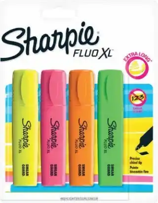 Coles Sharpie Fluo Highlighter 4 Pack offer