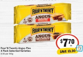 Four'N Twenty Angus Pies 4 Pack