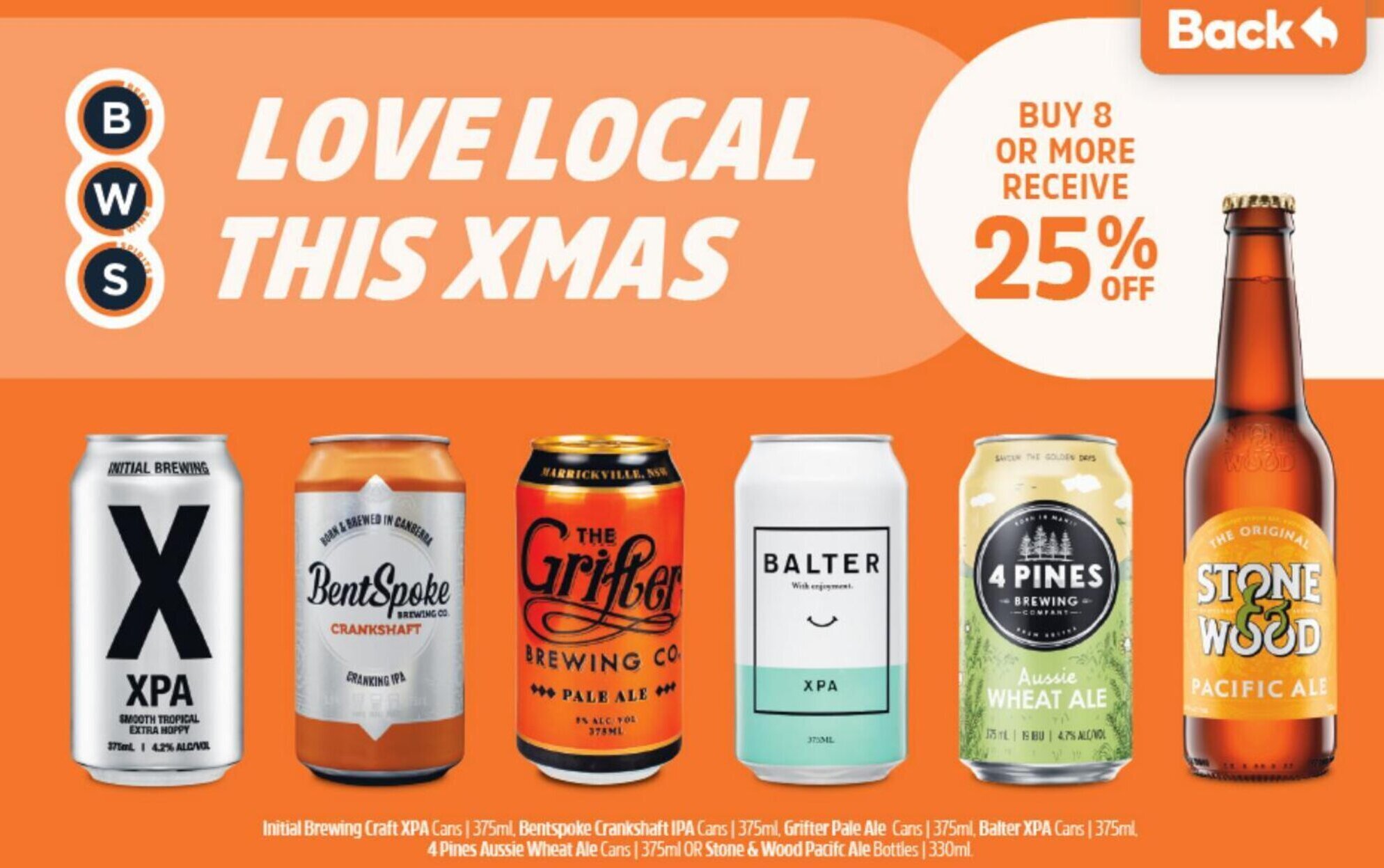 Initial Brewing Crafts XPA 375ml, BentSpoke Crankshaft IPA 375ml