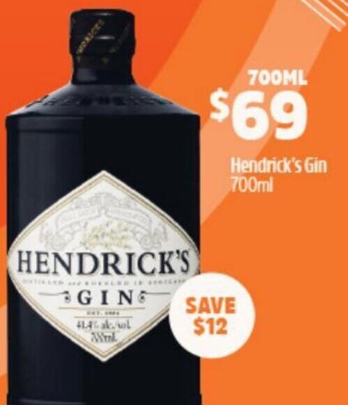 Hendrick's Gin 700ml offer at BWS