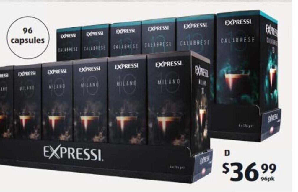 Expressi Coffee Capsules Value Packs 6x16pk offer at ALDI