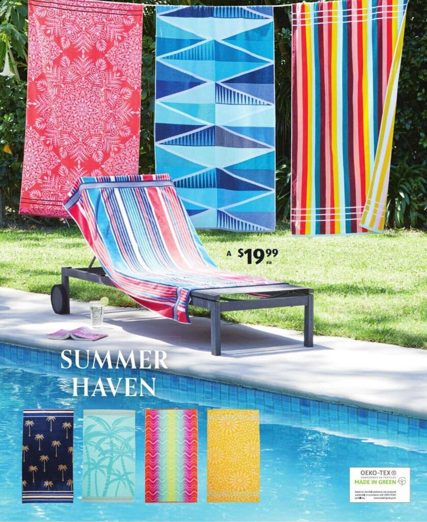 Velour Jacquard Beach Towel offer at ALDI