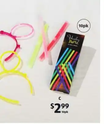 ALDI Glow Sticks 10pk offer