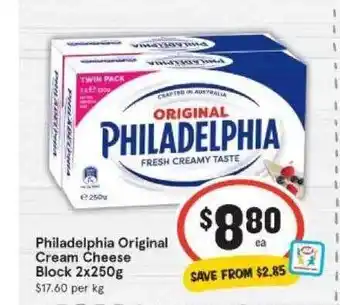 IGA Philadelphia original cream cheese block offer