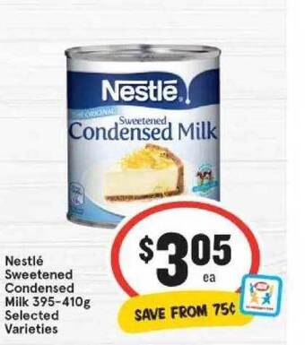IGA Nestlé sweetened condensed milk offer