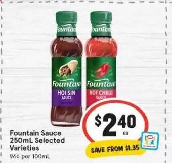 IGA Fountain sauce offer