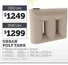 Urban poly tank