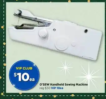 Spotlight O'sew handheld sewing machine offer