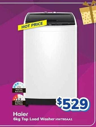 Bi-Rite Haier 6kg top load washer offer