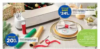 Cricut champagne maker machine or cricut accessories & vinyl