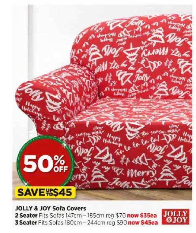 Jolly & joy sofa covers offer at Spotlight