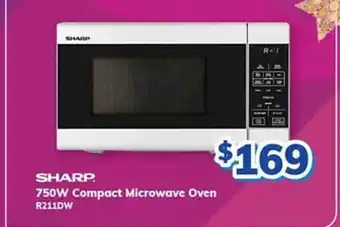 Bi-Rite Sharp 750w compact microwave oven r211dw offer