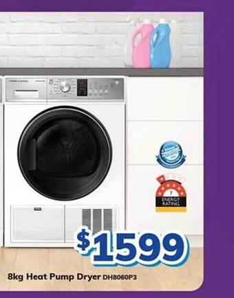 Bi-Rite Fisher & paykel 8kg heat pump dryer offer