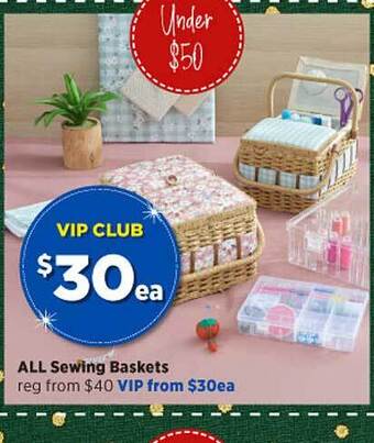 Spotlight All sewing baskets offer