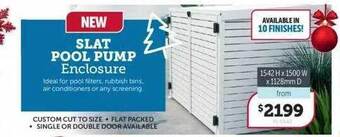 Stratco Slat pool pump enclosure offer