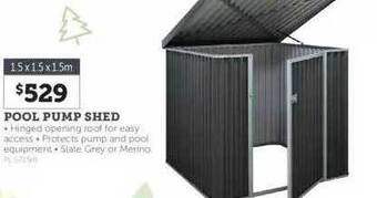 Stratco Pool pump shed offer