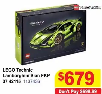 Mr Toys Lego Technic Lamborghini Sian FKP 37 42115 offer