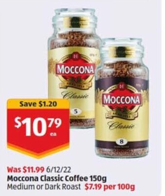 ALDI Moccona Classic Coffee 150g offer