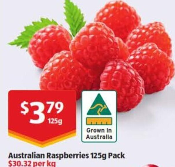 Australian Raspberries 125g Pack offer at ALDI