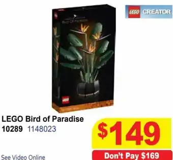 Mr Toys Lego Bird of Paradise 10289 offer