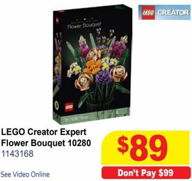 Lego Creator Expert Flower Bouquet 10280 offer at Mr Toys