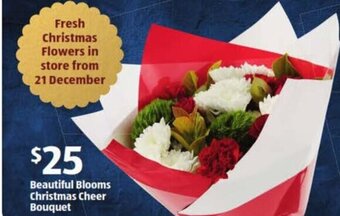 ALDI Beautiful Blooms Christmas Cheer Bouquet offer