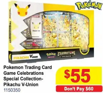 Pokemon Trading Card Game Celebration-Pikachu V-Union