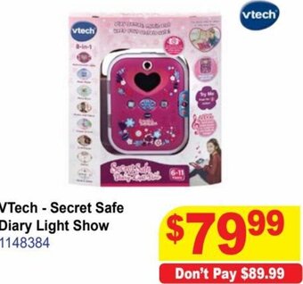 Mr Toys VTech-Secret safe Diary Light Show offer