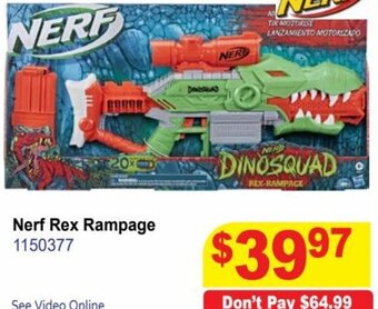 Mr Toys Nerf Rex Rampage offer