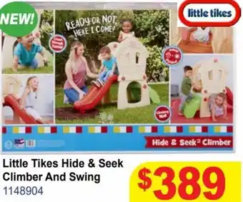 Mr Toys Little Tikes Hide & Seek Climber And Swing offer