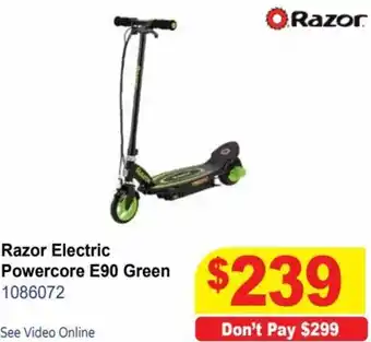 Mr Toys Razor Electric Powercore E90 Green offer