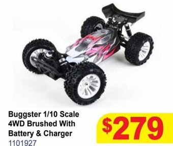 Buggster 1/10 Scale 4WD Brushed With Battery & charger