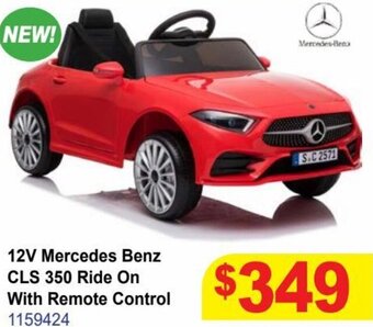 Mr Toys 12V Mercedes Benz CLS 350 Ride On With Remote Control offer