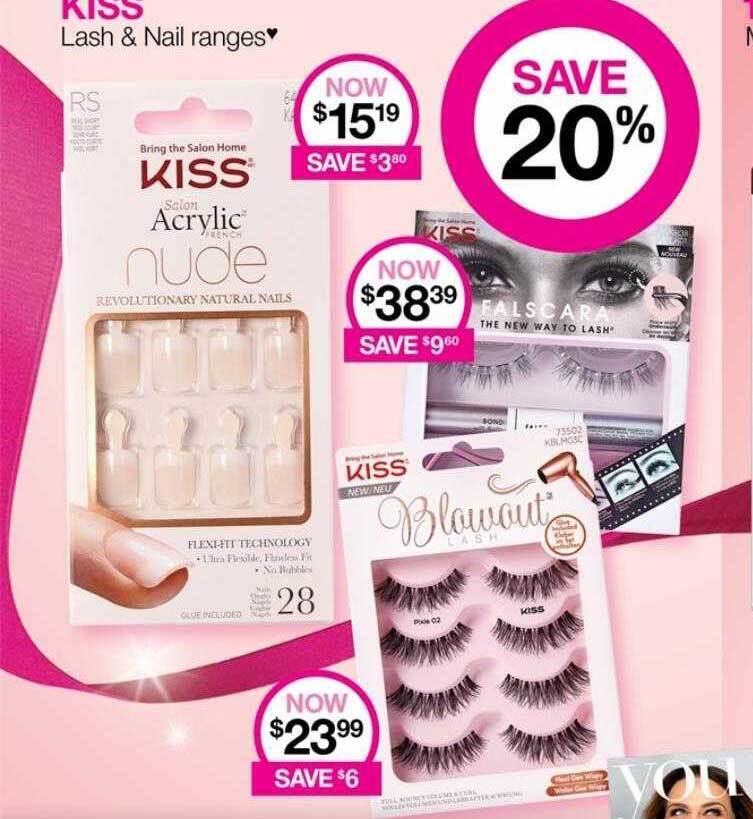 Kiss lash & nail ranges offer at Priceline