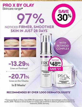 Priceline Pro x by olay skincare range offer