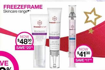 Freezeframe skincare range