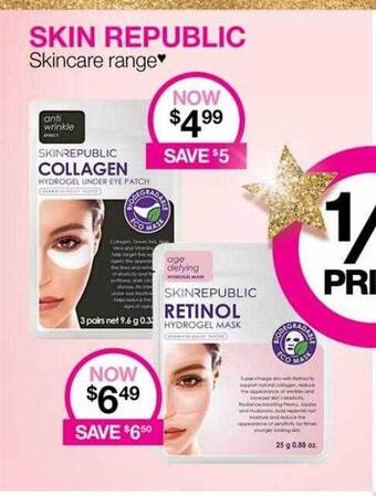 Priceline Skin republic skincare range offer