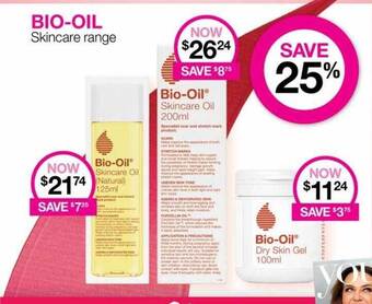 Priceline Bio-oil skincare range offer