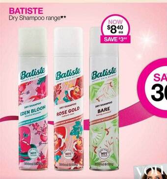 Priceline Batiste dry shampoo range offer