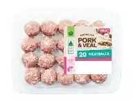 Woolworths Woolworths Pork & Veal Meatballs 400g – From the Meat Dept offer
